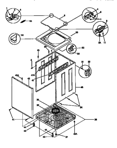 Top and cabinet