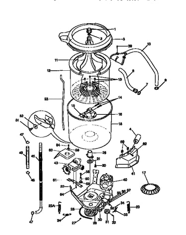 Tub, basket, and agitator