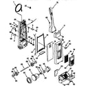 Kenmore 11638512790C dust compartment and motor diagram
