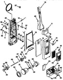 Dust compartment and motor