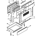 KitchenAid KERC607EWH4 door and drawer diagram