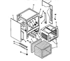 KitchenAid KERC607EWH4 oven chassis diagram