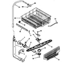 Kenmore 66517798790 upper dishrack and water feed diagram