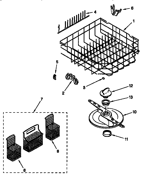 Lower dishrack