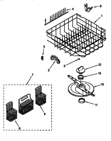 Lower dishrack