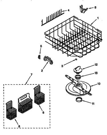 Lower dishrack