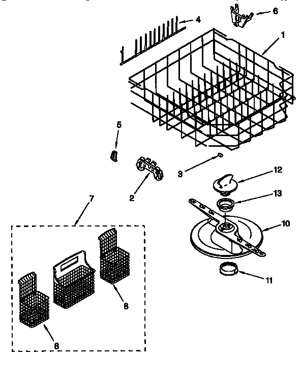 Lower dishrack