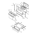 Amana ART6110LL/P1143453NLL oven door and storage drawer diagram