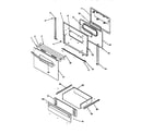 Amana ART6110LL/P1143449NLL oven door and storage drawer diagram