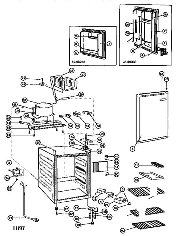 Refrigerator cabinet parts