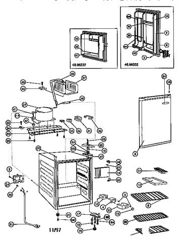 Refrigerator cabinet parts