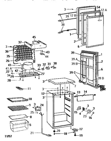 Refrigerator cabinet parts