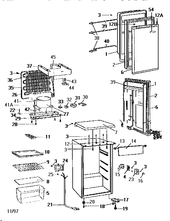 Refrigerator cabinet parts