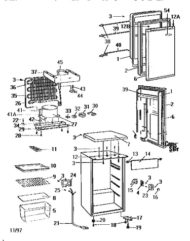 Refrigerator cabinet parts