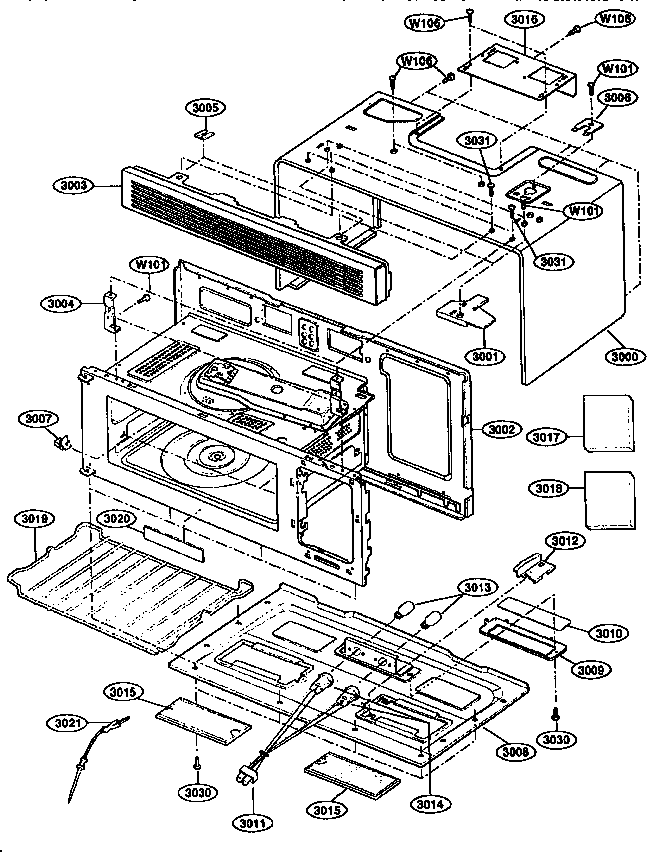 Oven cavity parts