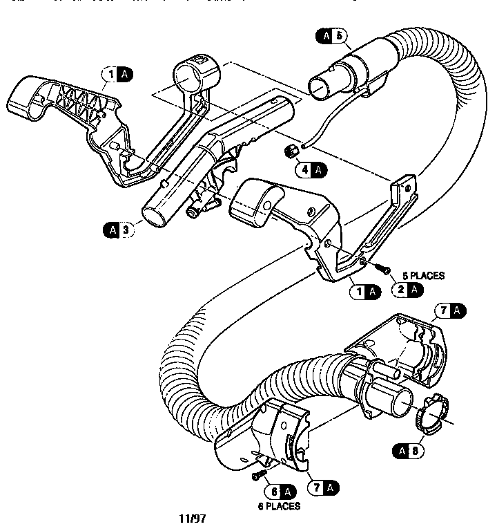 Hose and handle assembly