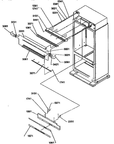 Upper grille and keyboard