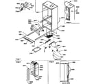 Amana B136CAL3-P1197501W roller assembly and back unit diagram