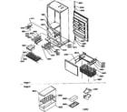 Amana B136CAR3-P1197502W drawers, hinges and accessories diagram