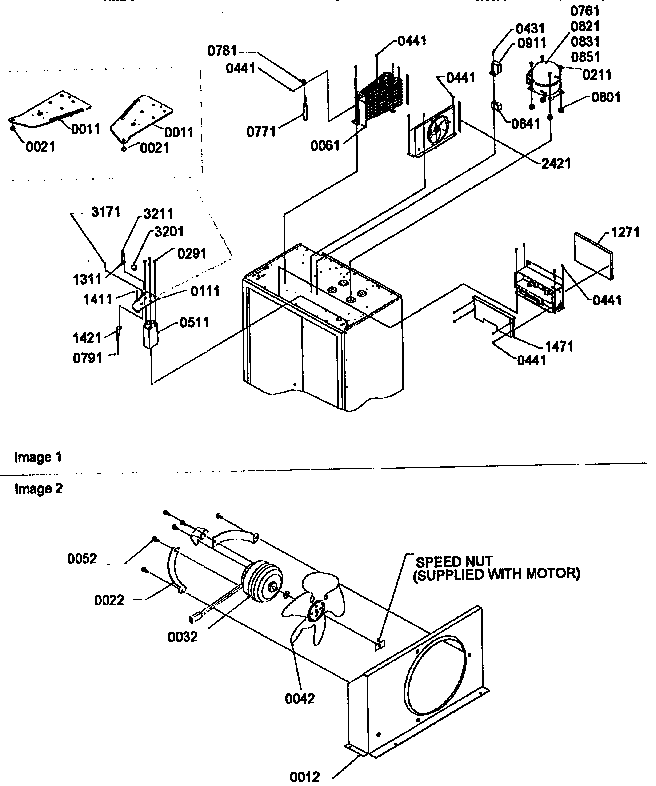 Top hinge/condenser/compressor
