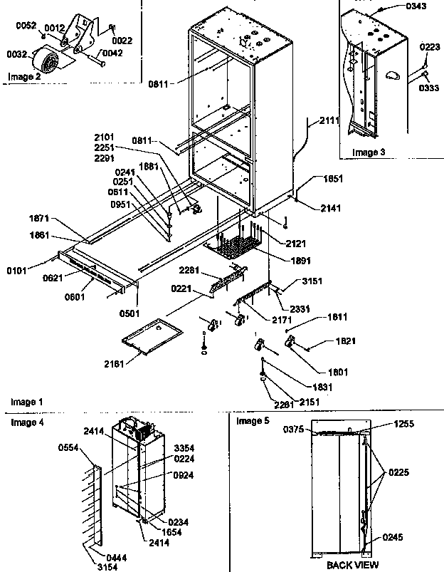 Roller assembly and back unit