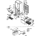 Amana B136CAL1-P1197503W drawers, hinges and accessories diagram