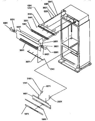 Upper grille and keyboard