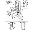 Amana B136CAL1-P1197503W roller assembly and back unit diagram