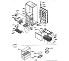 Amana B136CAR1-P1197504W drawers, hinges and accessories diagram