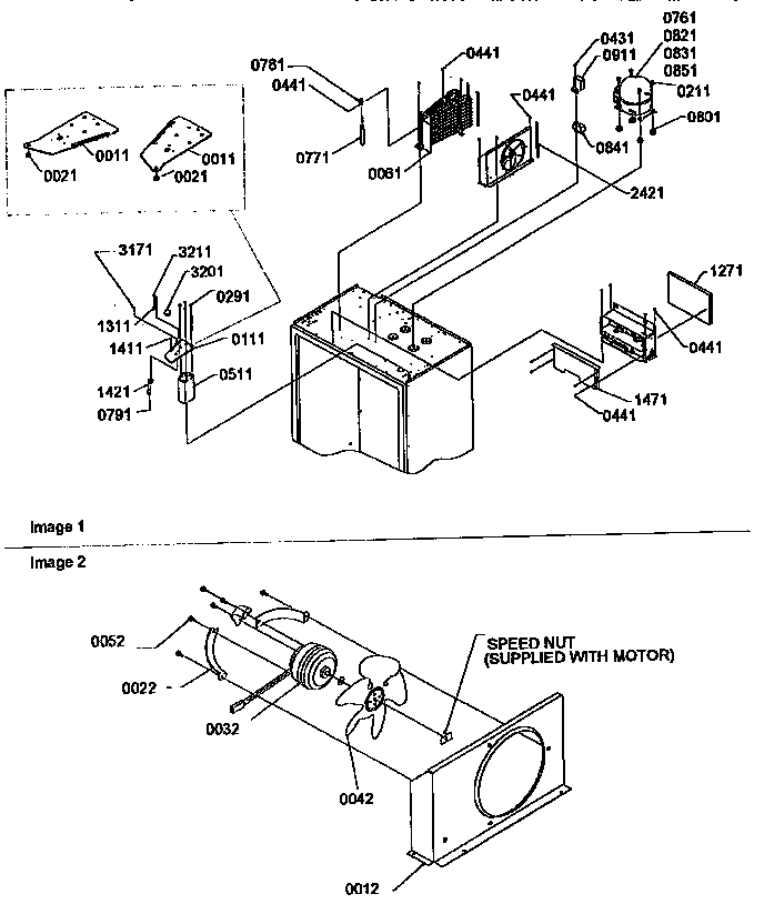 Top hinge/condenser/compressor