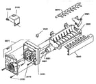 Amana B136CAR1-P1197504W ice maker assembly parts diagram