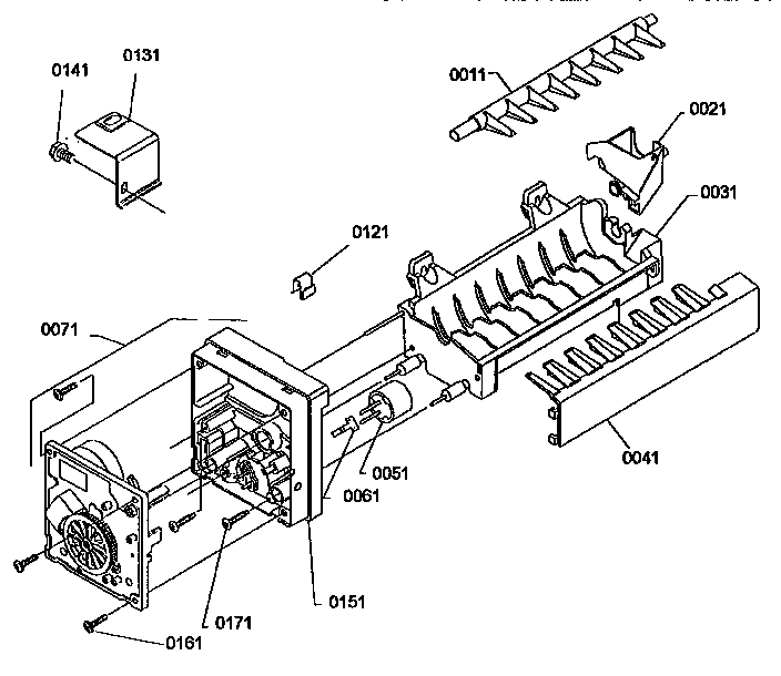 Ice maker assembly parts