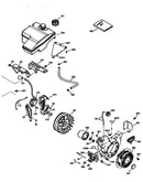 Fuel tank and flywheel assembly