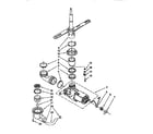 Whirlpool DU800CWDB5 pump and spray arm diagram