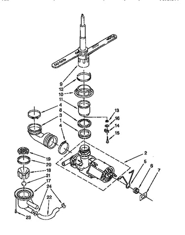 Pump and spray arm