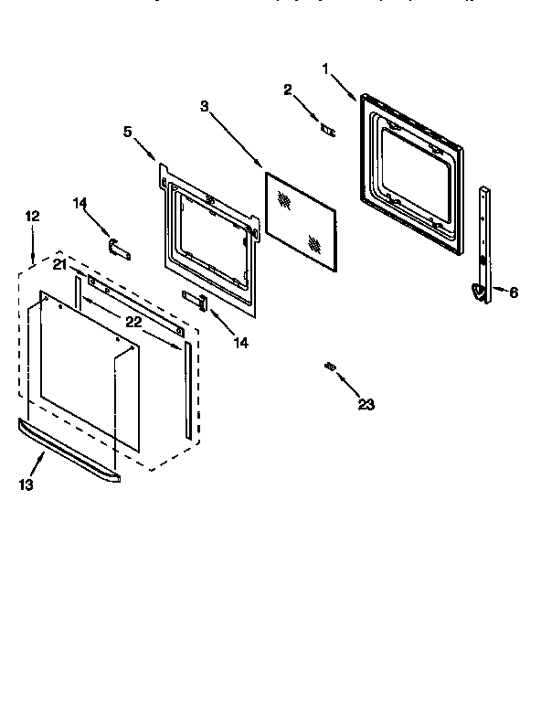 Lower oven door