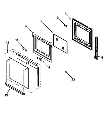 Lower oven door