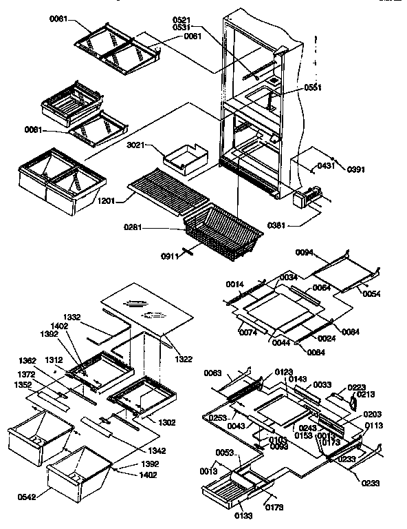 Shelving assemblies