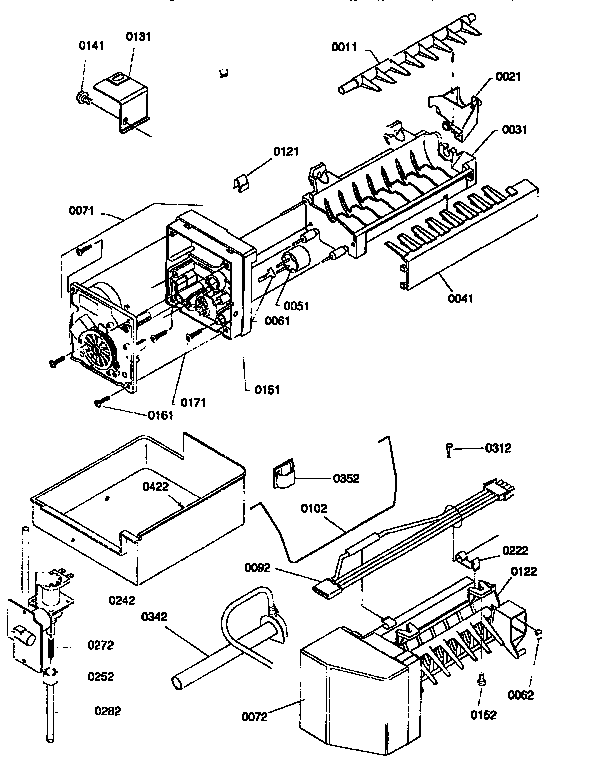 Ice maker assembly and parts
