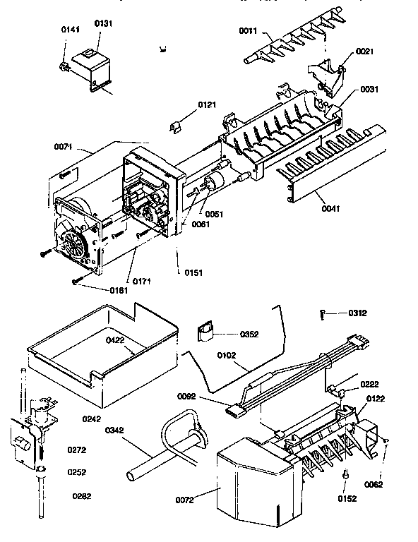Ice maker assembly and parts