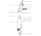 Eureka C6446DT handle and bag housing diagram