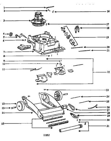 Nozzle and motor assembly