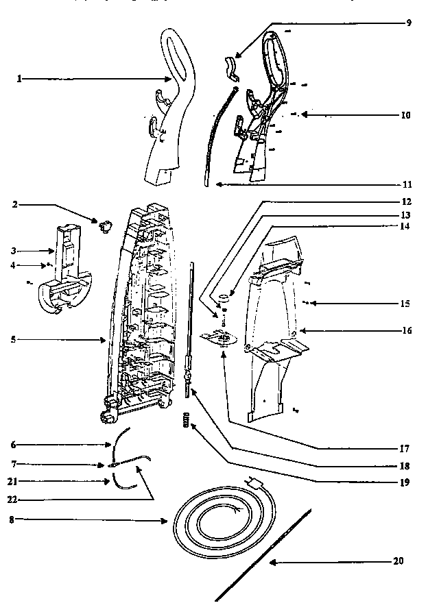 HANDLE AND BAG HOUSING
