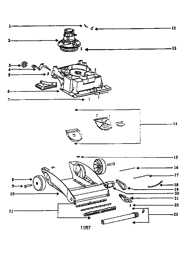 Nozzle and motor assembly