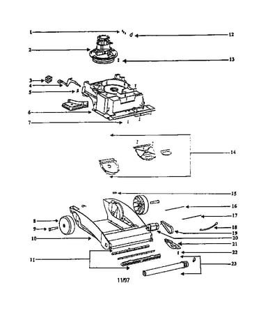 Nozzle and motor assembly