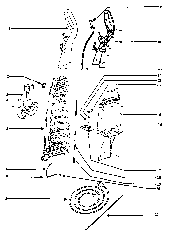 Handle and bag housing