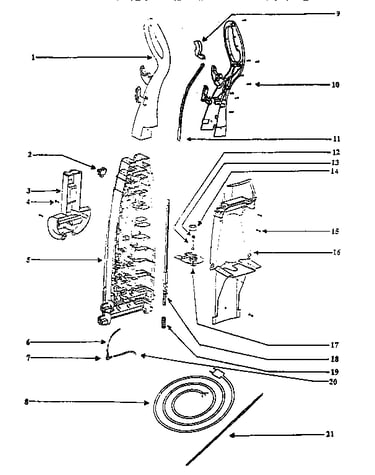 Handle and bag housing