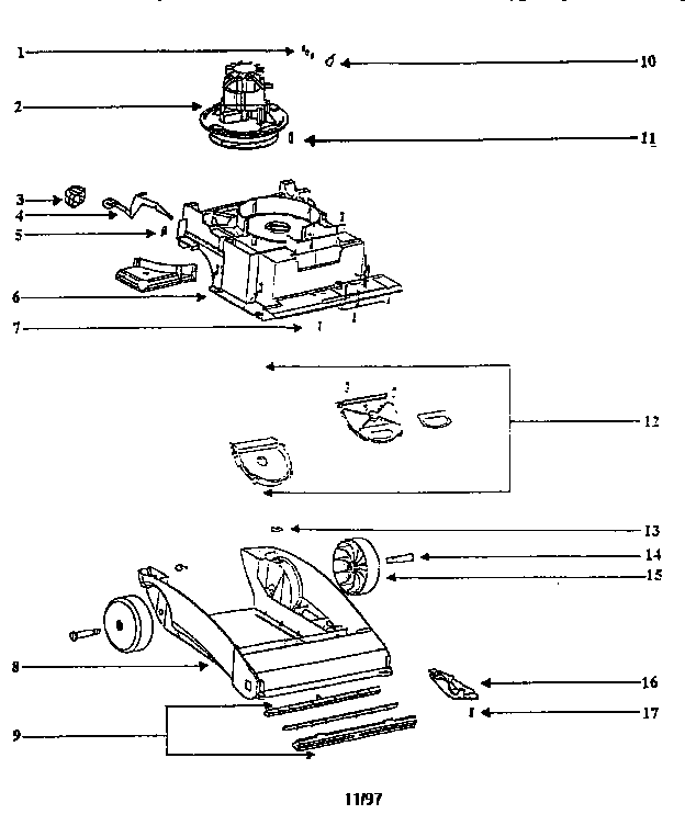 Nozzle and motor assembly