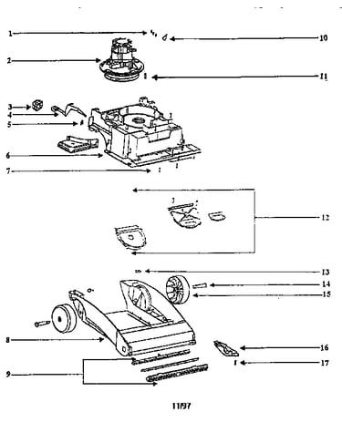 Nozzle and motor assembly