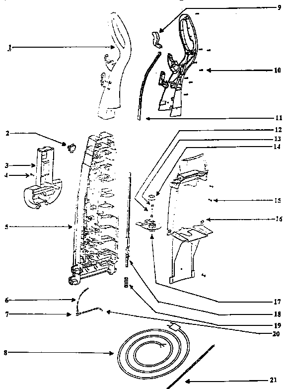 Handle and bag housing